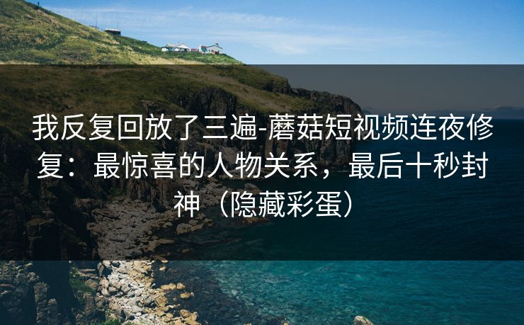 我反复回放了三遍-蘑菇短视频连夜修复：最惊喜的人物关系，最后十秒封神（隐藏彩蛋）